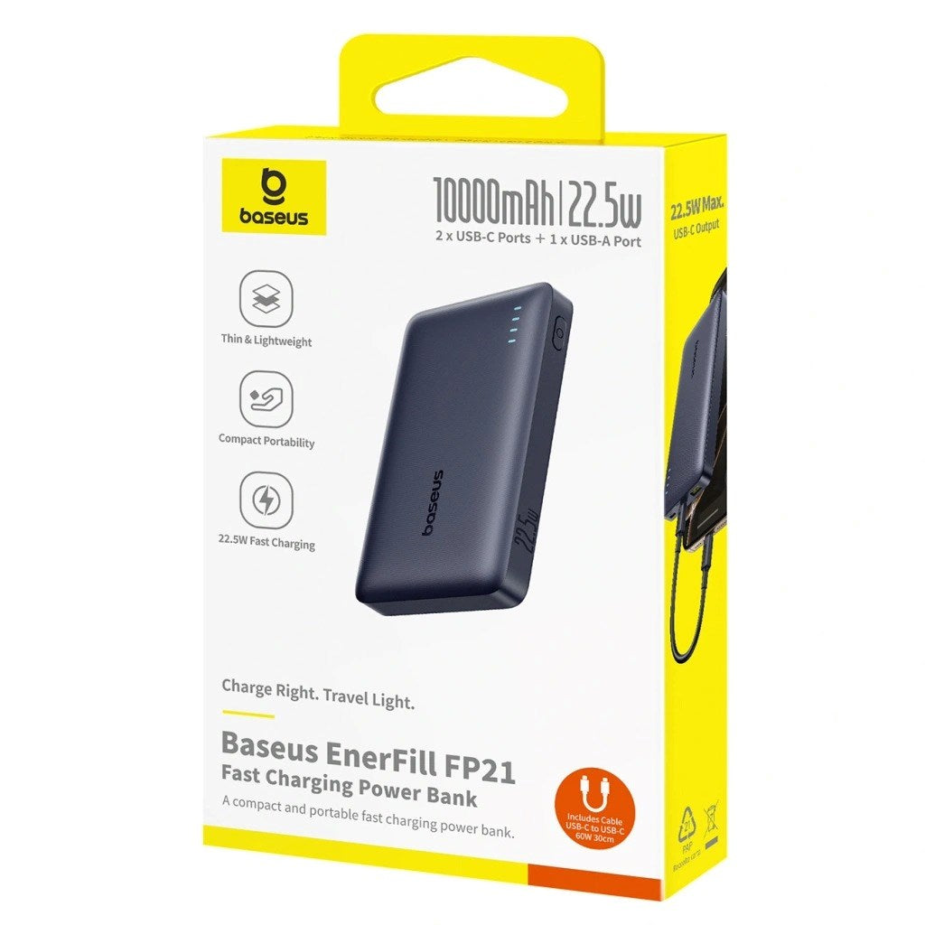 Baseus EnerFill FP21 Powerbank 10000mAh 22.5W USB-A - USB-C Black 203159