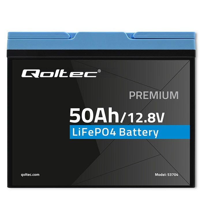 Qoltec 53704 LiFePO4 lithium iron phosphate battery | 12.8V | 50Ah | 640Wh | BMS