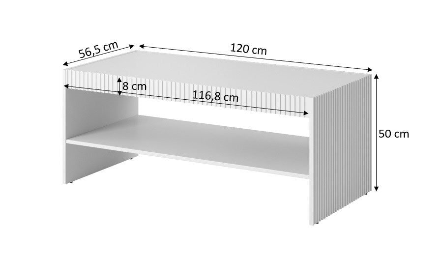 PAFOS Bench/Table 120x60x50 cm Black Matte
