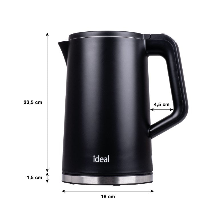 IDEAL Kettle 1.7 L 1500W Steel Black