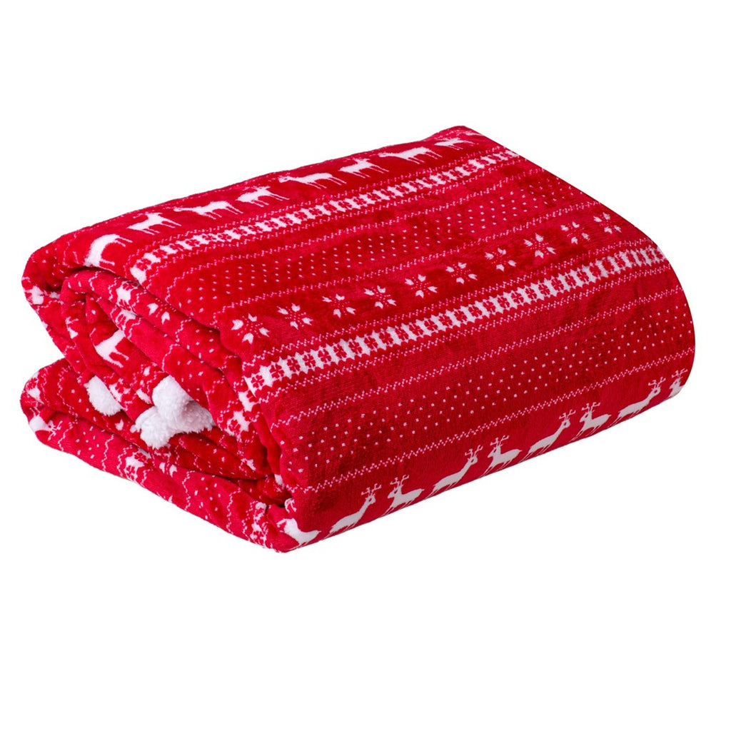 Adler CR 7441 Electric Blanket 120 W Red, White Fleece 10 Heating Levels Auto Power Off