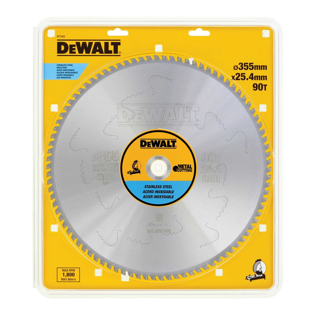 DeWALT Circular Saw Blade 355 mm 90 Teeth for Multi Material DT1922-QZ
