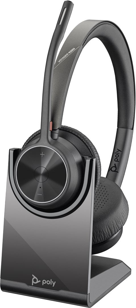HP Poly VOYAGER 4320 Headset - Wireless - Charging Station - Black (77Y99AA)