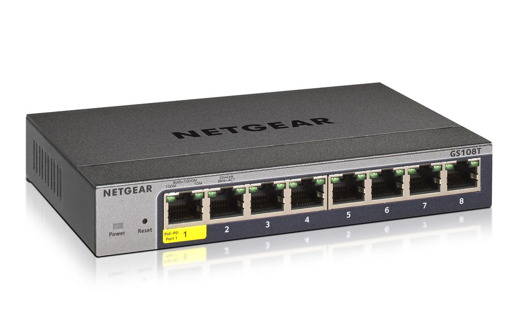 Netgear GS108Tv3 Managed L2 Gigabit Ethernet Switch Model GS108T-300PES