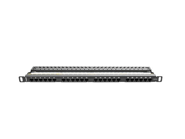 Lanberg Patch Panel 0.5U PPU6-0024-B Black 24 Ports
