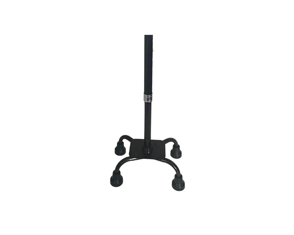 Laska Quadruped Walking Stick - Adjustable - Black - Max 100 kg