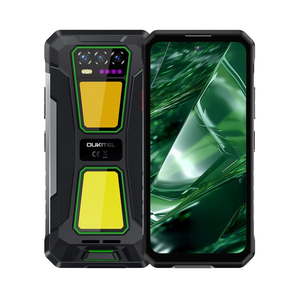 Oukitel WP58 Pro Smartphone 6.7 inch Dual SIM Android 15 5 G USB Type-C 8 GB 512 GB 10000 mAh Black Green