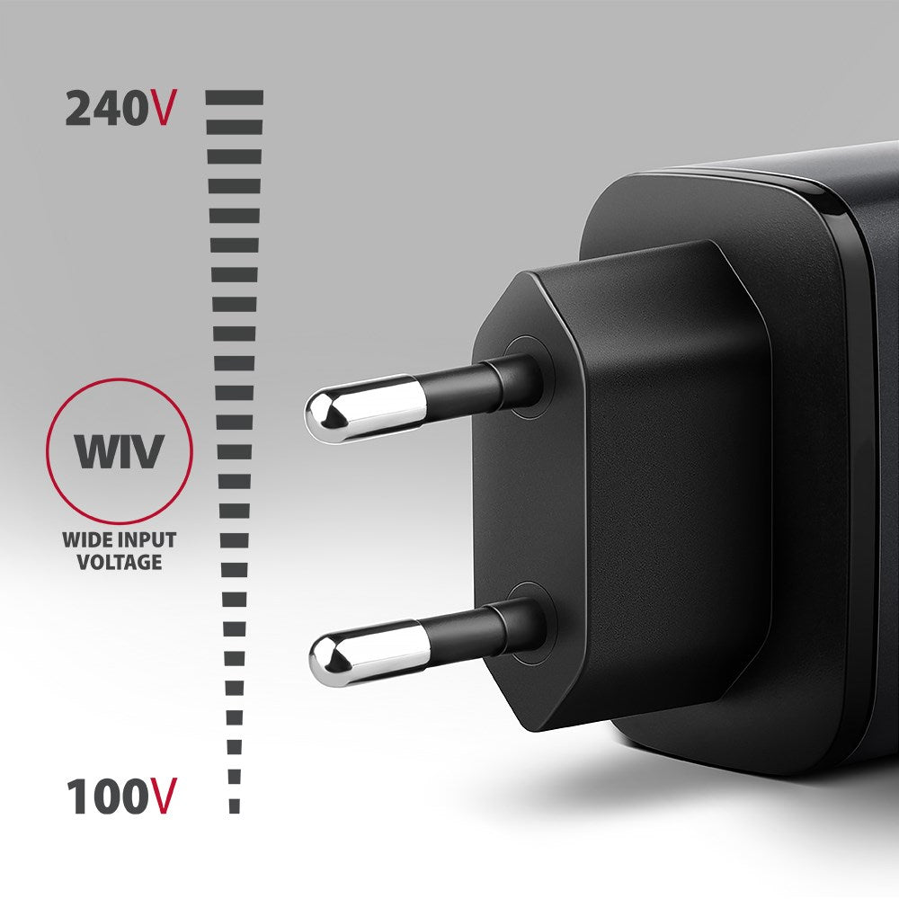 Axagon ACU-PQ67 PD3.0 & QC4+ 2xOUTPUTS wall charger 67W