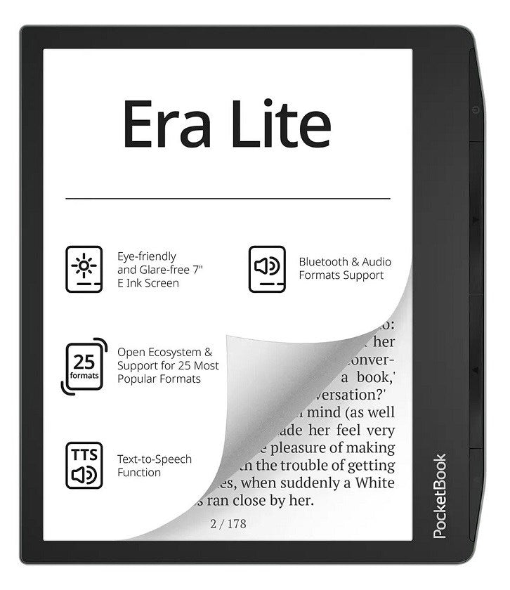 PocketBook Era Lite 710 e-Book Reader - 7" Display, 16 GB Storage - Stone Green