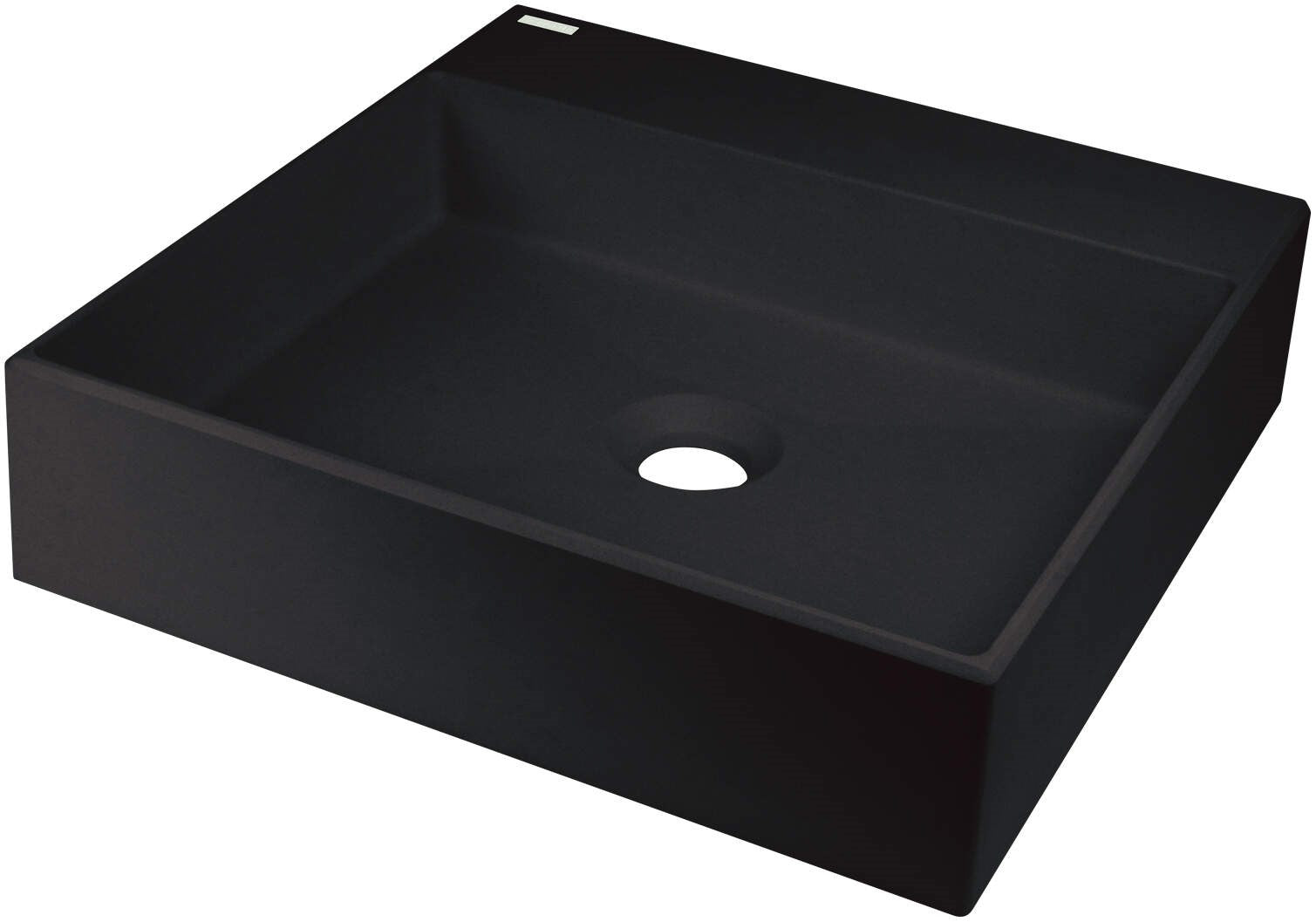 Granite countertop washbasin with space for a tap - 400x400 mm
