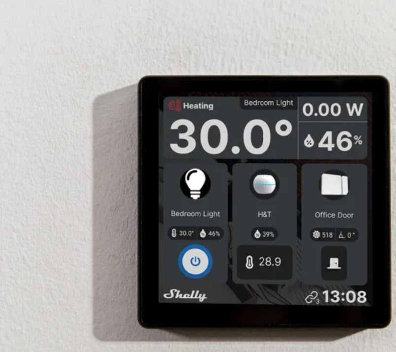 Shelly Wall Display Black & BLU H&T Black - Android - WLAN - BT - Shelly_WD_HT_bundle_s