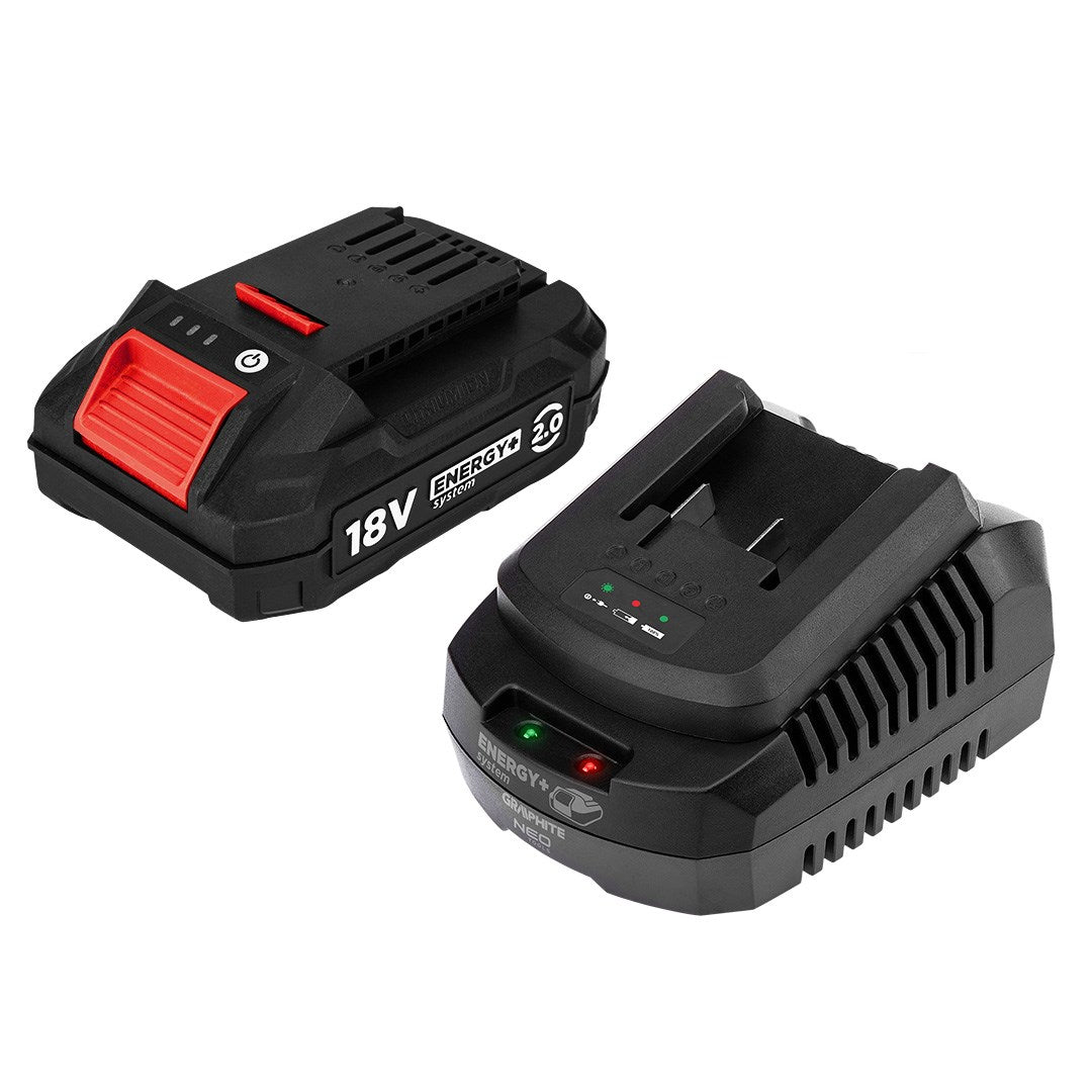 GRAPHITE Battery & Charger Set 2Ah Compact 58GE131-1