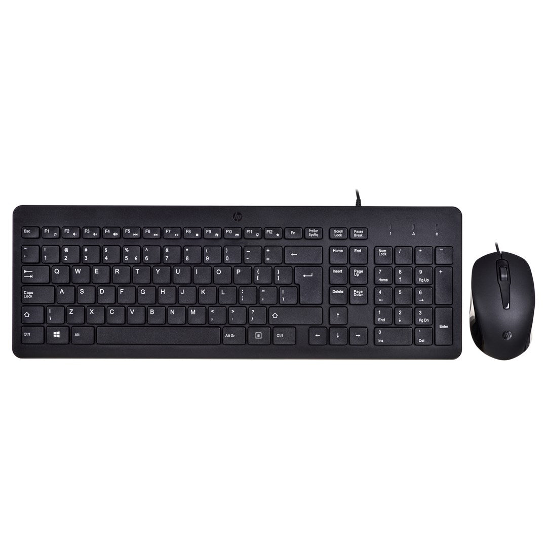 HP 150 - USB Keyboard and Mouse Set - QWERTY - Black - for HP Laptops - Model 240J7AA#ABB 15s