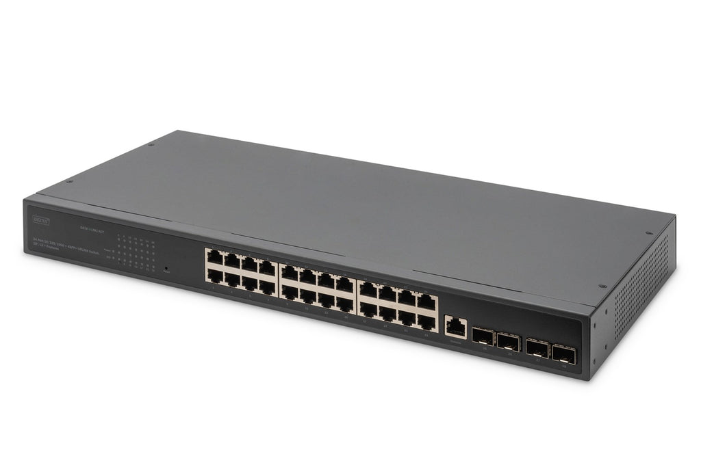 Digitus 24 Port 10/100/1000 + 4SFP+ UPLINK Switch - 19" - L2+ Features (DN-80223)