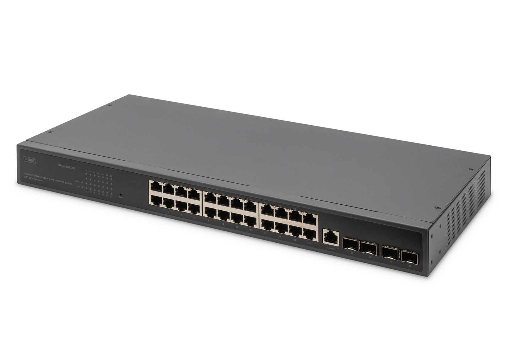 Digitus 24 Port 10/100/1000 + 4SFP+ UPLINK Switch - 19" - L2+ Features (DN-80223)