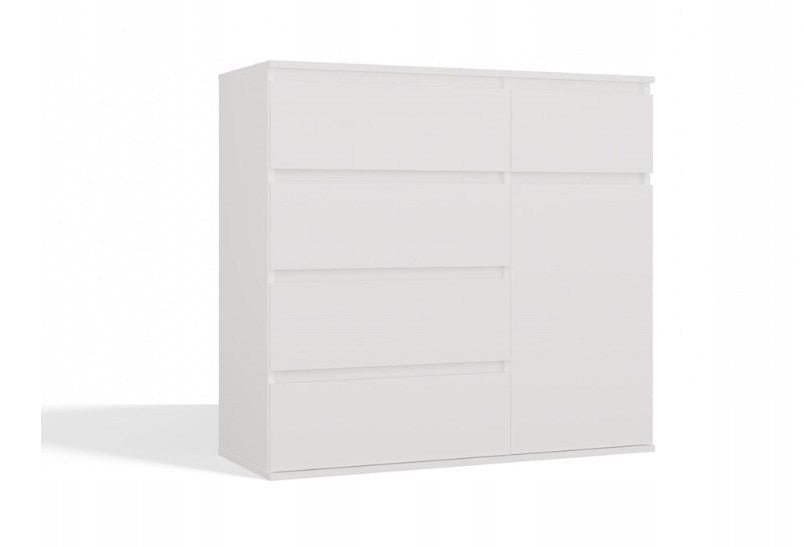 MALWA Chest of Drawers 1D5S White Modern