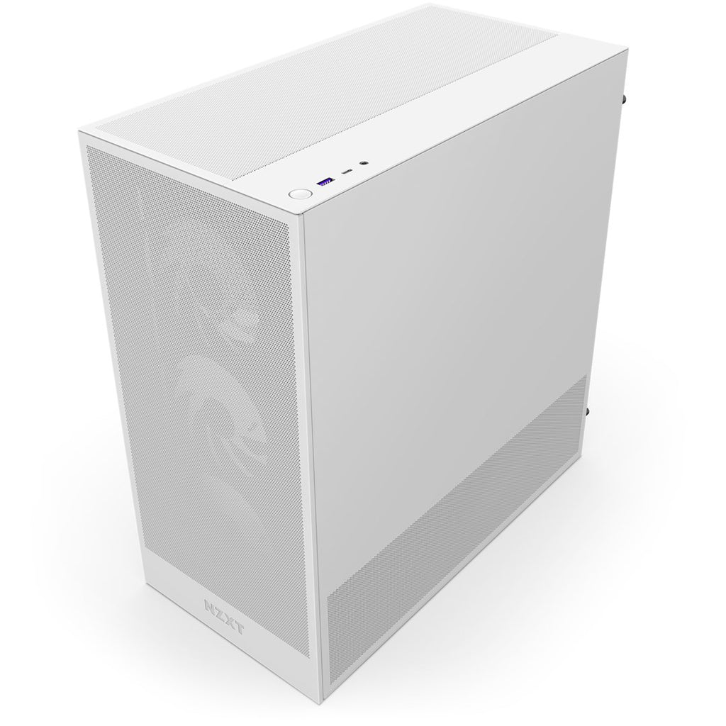 NZXT H5 Flow RGB Midi Tower Case White - CC-H5F-W1