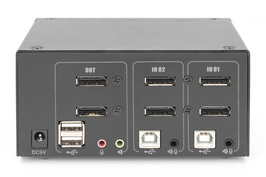 DIGITUS DS-12862 - KVM/Audio/USB Switch - 2 Ports - Desktop