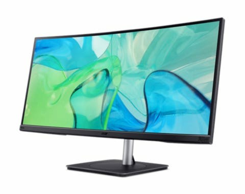 Acer CB343CUR Computer Monitor 34" 3440 x 1440 UltraWide Quad HD Black, Silver | Model UM.CB3EE.001