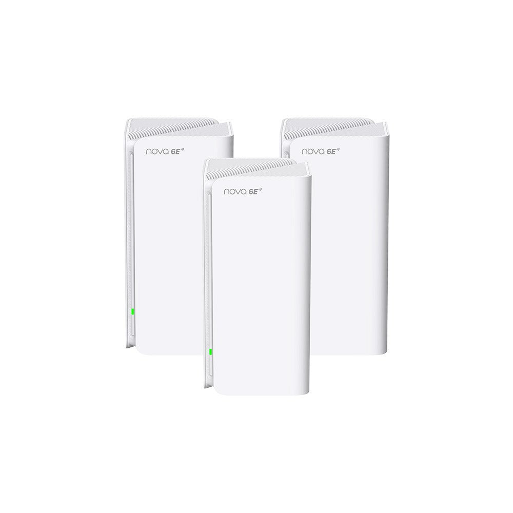 Tenda MX21 Pro(3-pack) Tri-band (2.4 GHz / 5 GHz / 6 GHz) Wi-Fi 6 (802.11ax) White Internal