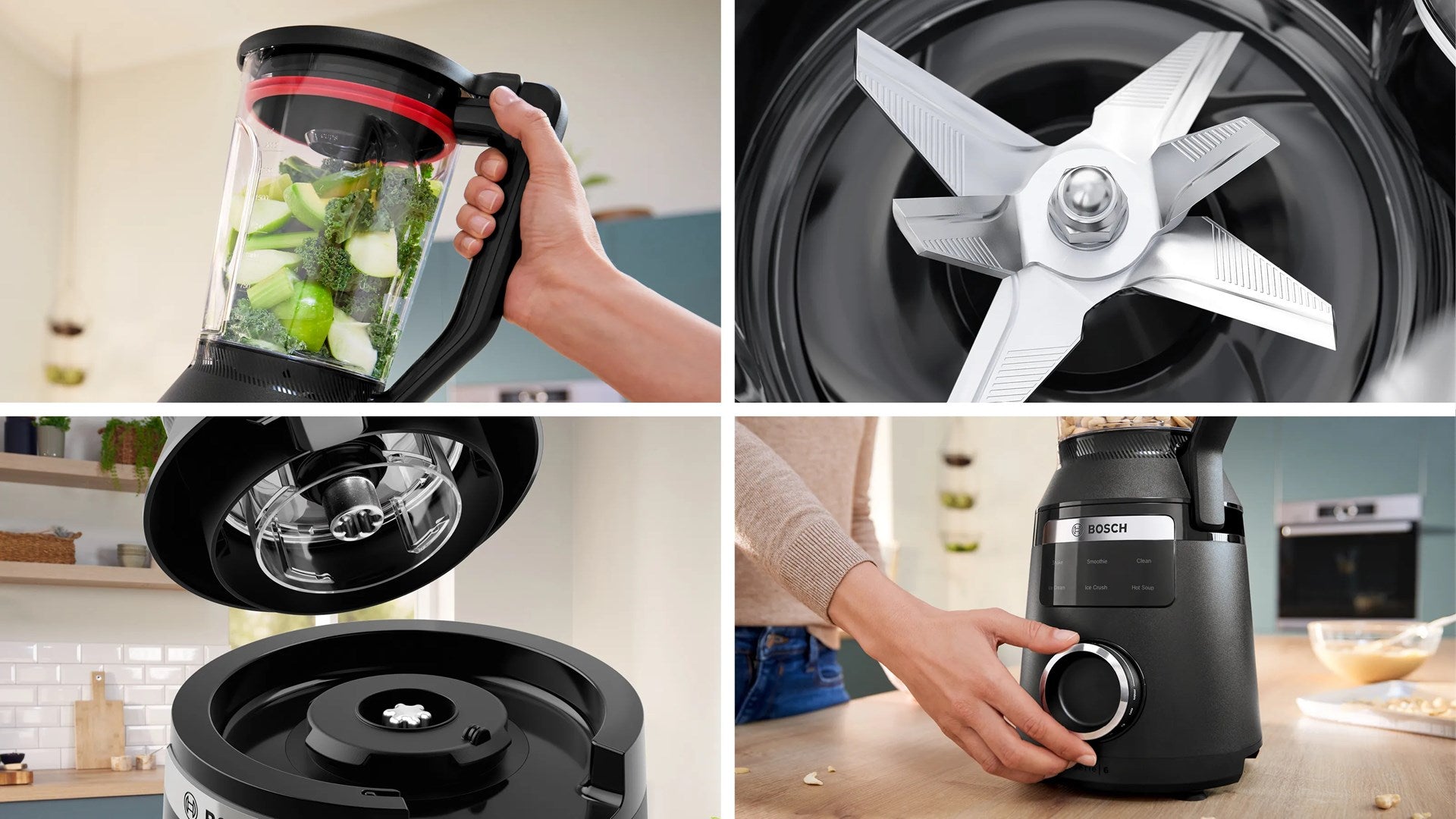 Bosch Serie 6 Tabletop Blender 2 L 1800 W Black MMB6652B