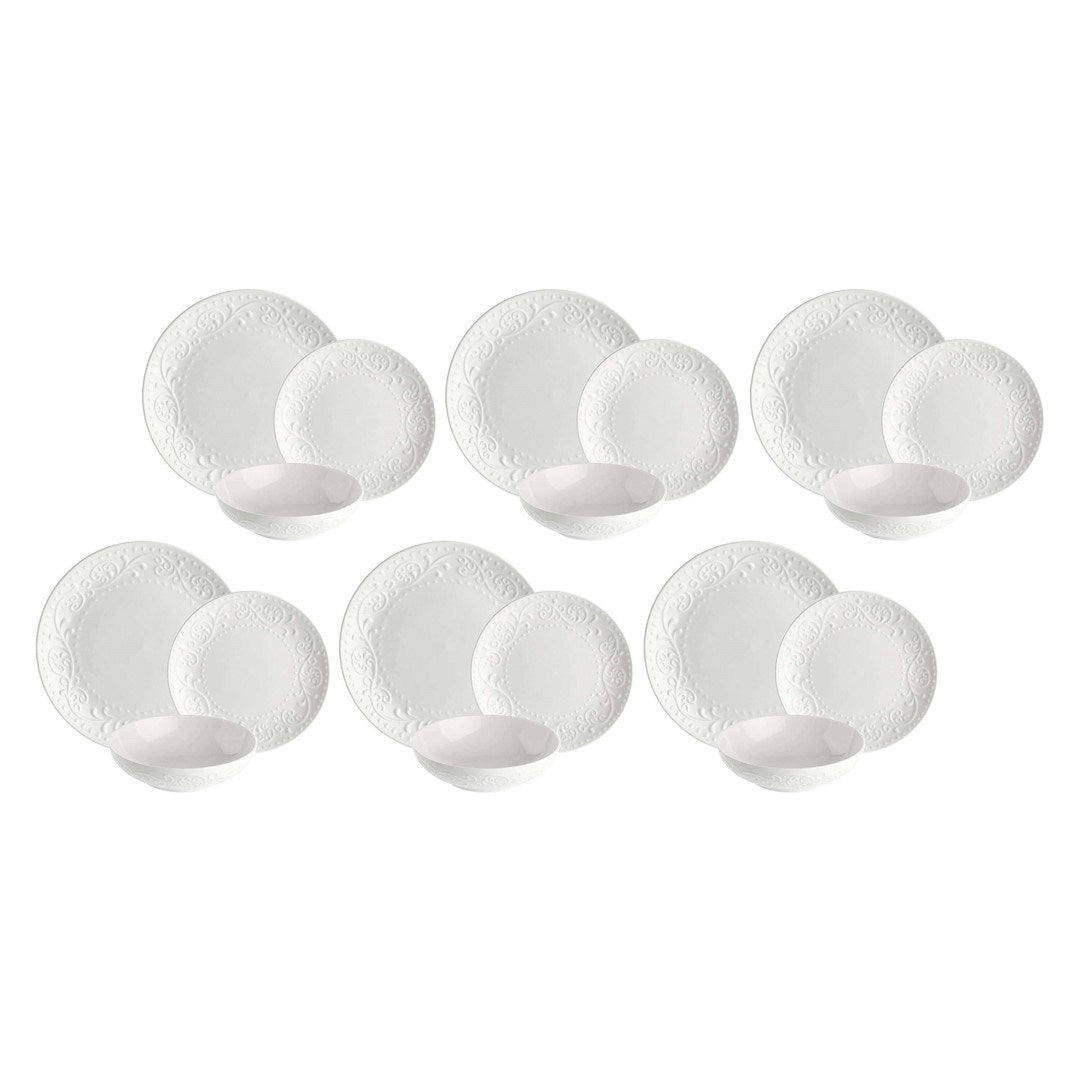 THE DREAMY WHITE PORCELAIN Tableware Set (18 pcs)