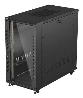 Lanberg FF01-6222-12B rack cabinet 22U Freestanding rack Black