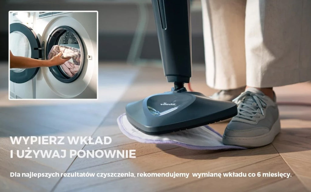 VILEDA Steam Plus Pro Steam Mop, 1550W, 0.4 L Capacity, 34000 g