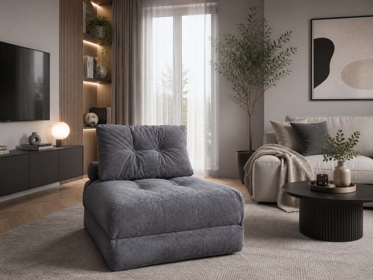 WOBA pouffe-mattress  dark grey
