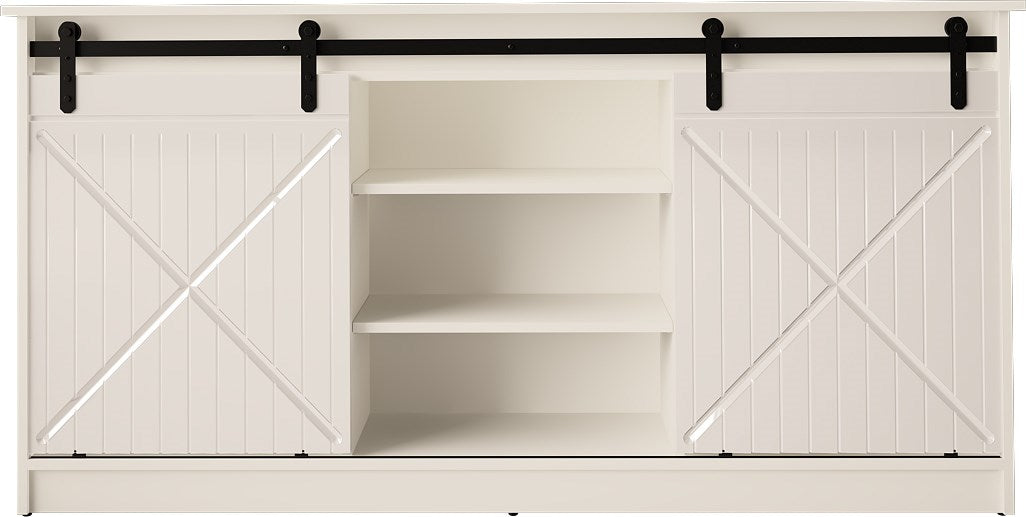 GRANERO Chest of Drawers 160x80x35 cm White Gloss
