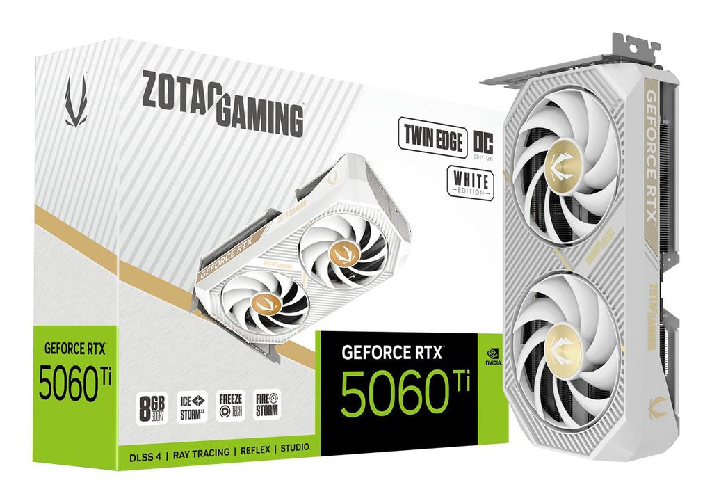 ZOTAC GAMING GeForce RTX 5060 Ti 8GB TWIN EDGE OC WHITE GDDR7 (ZT-B50610Q-10 M)