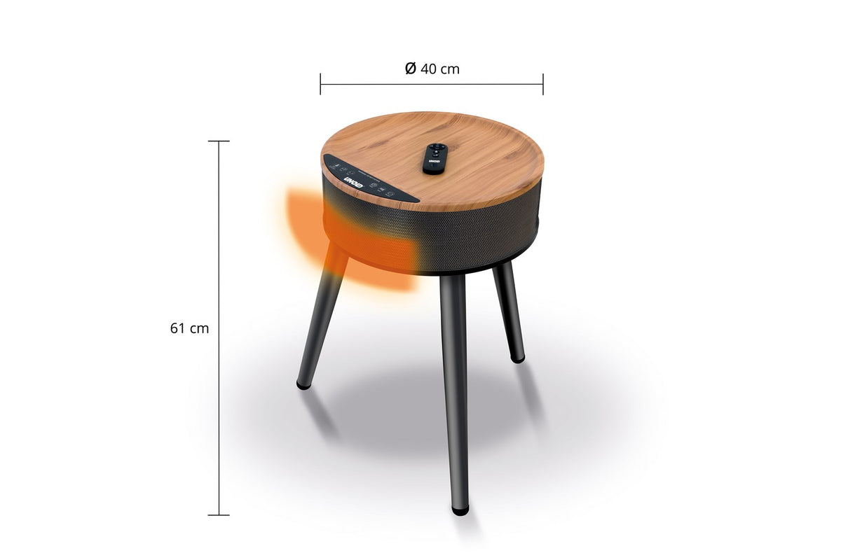 Table with fan heater Henry Ceramic brown