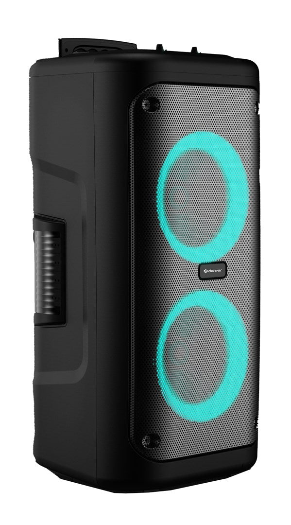 Denver TSP-353 Portable PA Speaker with Bluetooth, 400W RMS, Black
