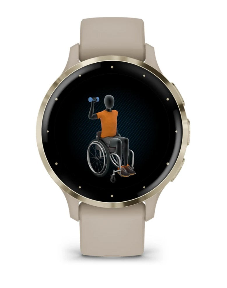 Garmin Venu 3S Smartwatch - 41 mm - French Gray - 8GB - Bluetooth, ANT+, Wi-Fi - 010-02785-02