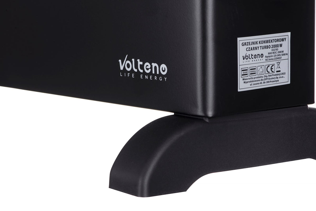 Volteno Electric Convector Heater 2000W Adjustable Thermostat Indoor Use VO2783