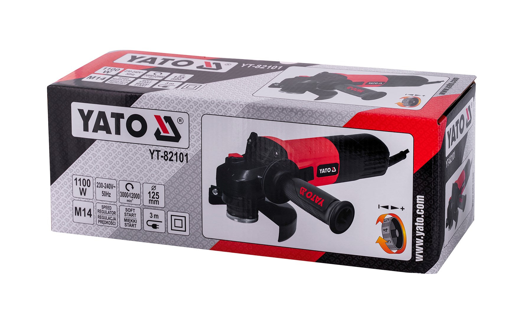 YATO Angle Grinder 125 mm 1100W Speed Control