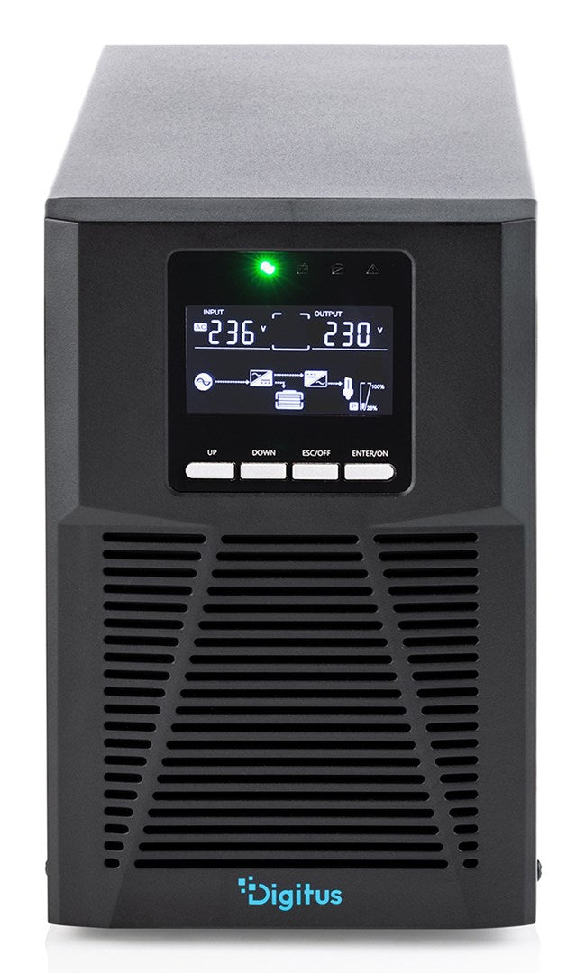 DIGITUS UPS Power Supply 1000 VA 1000 W Double-Conversion 591611