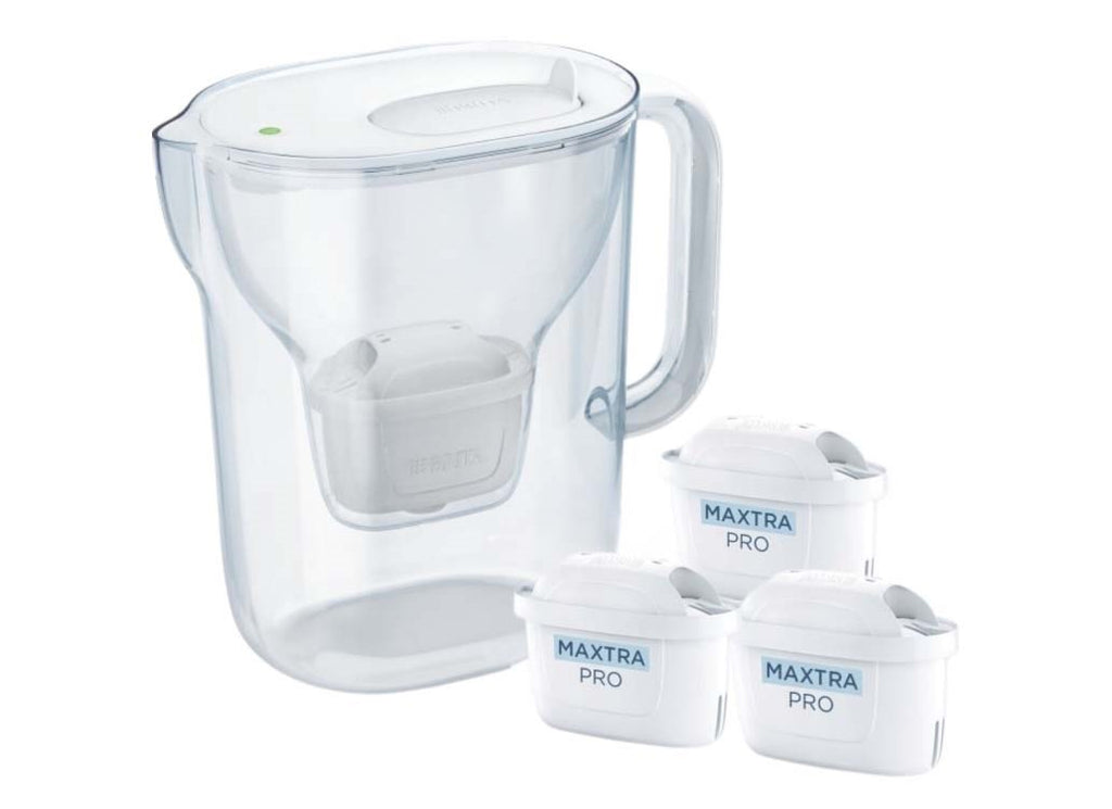 BRITA Style Essential + 3 Maxtra Pro PP Filter Jug 2.4 L Water Tank 1.4 L Filtered 1059267