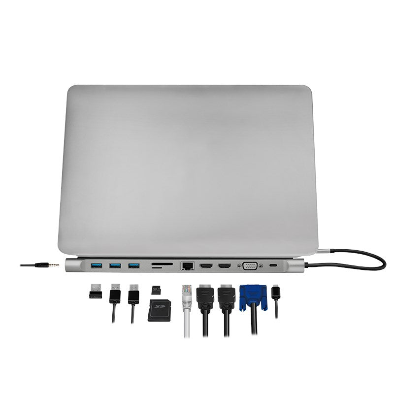 LogiLink UA0373 Notebook Docking Station - USB 3.2 Gen 1 Type-C - Aluminum