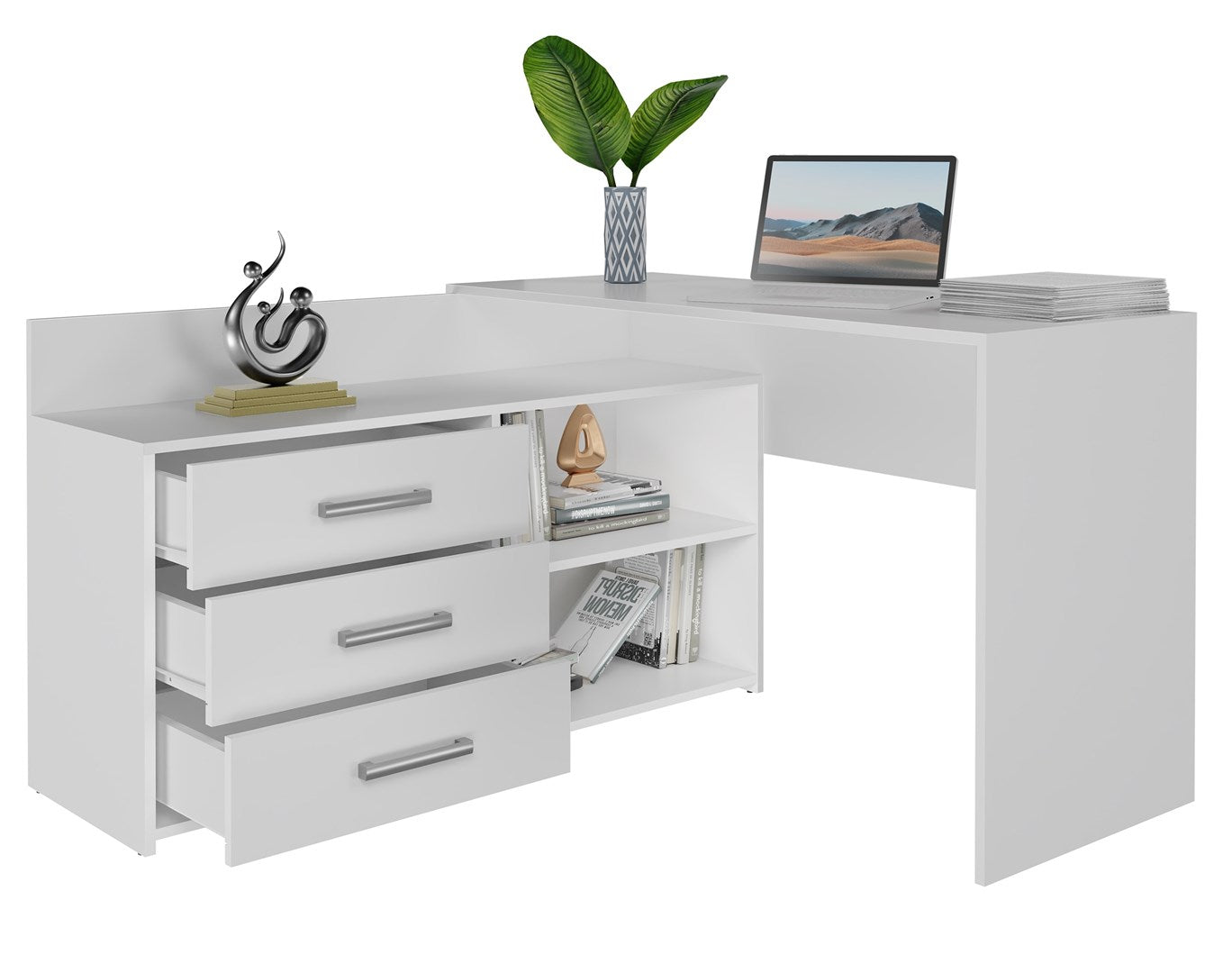 Topeshop DANY BIEL KPL Computer Desk White