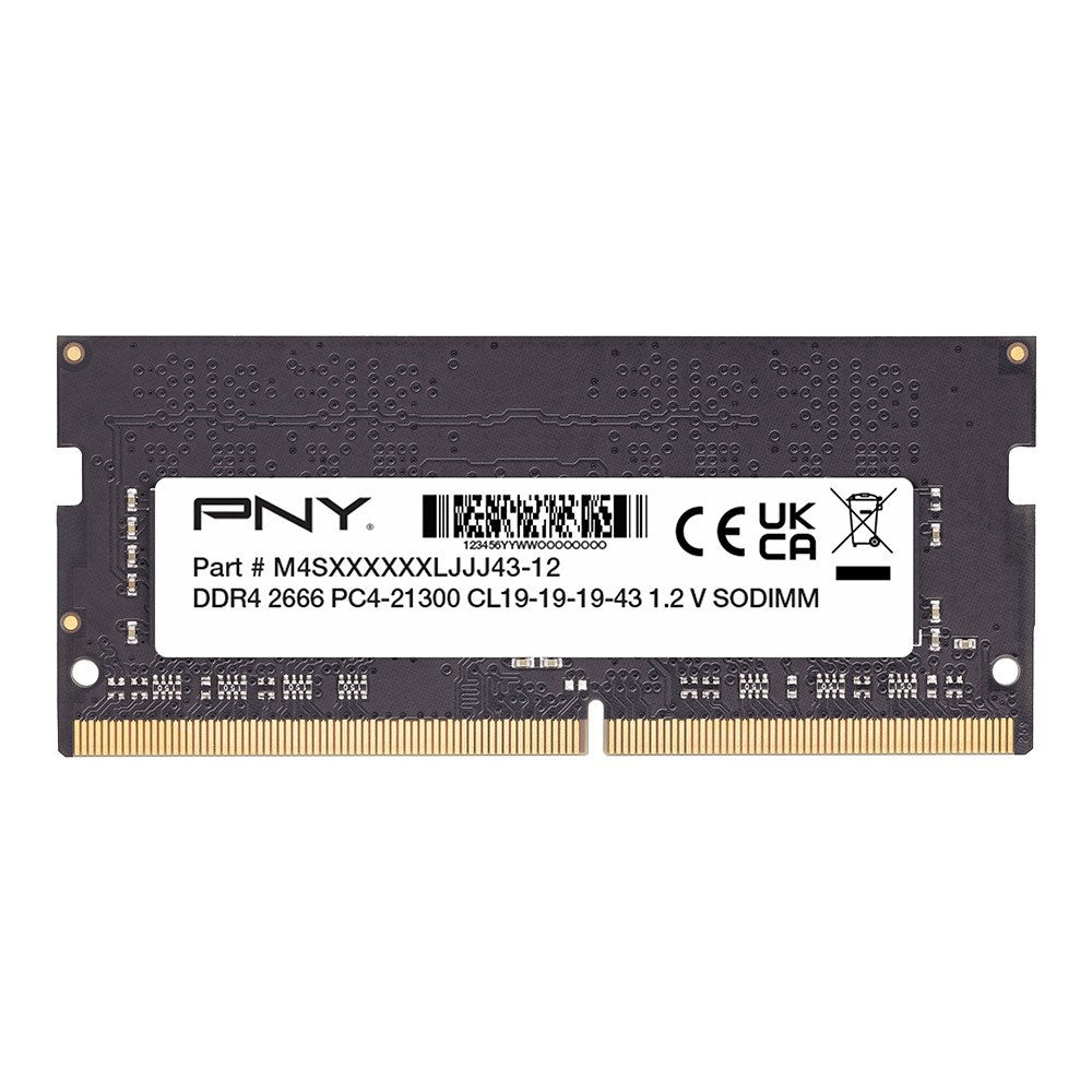 PNY 8GB DDR4 2666MHz SO-DIMM Memory Module 1 x 8GB MN8GSD42666 260-pin