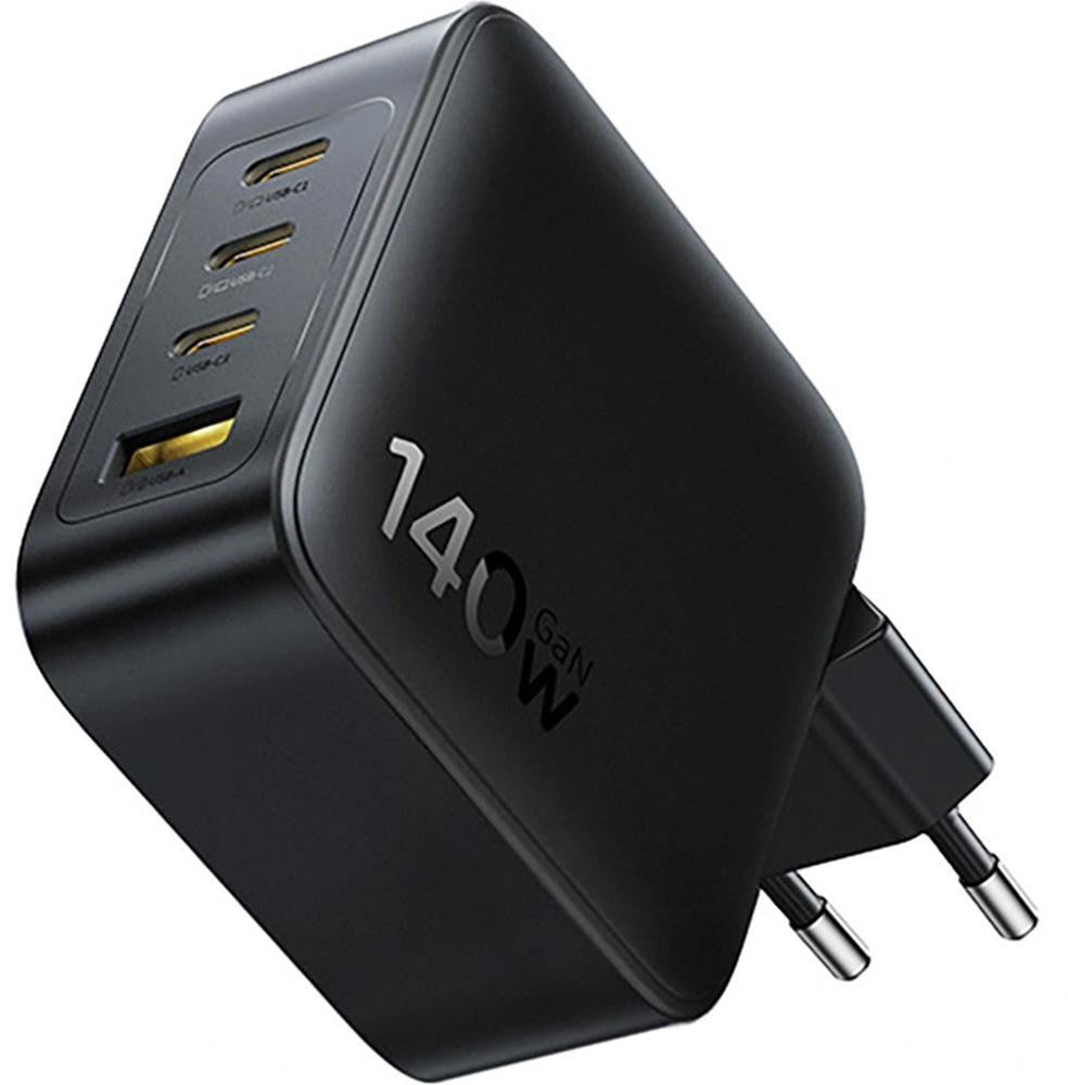 Ładowarka sieciowa Baseus GaN EnerFill FH11 E0121J00 szybka 140W 3xUSB-C PD + 1xUSB czarna