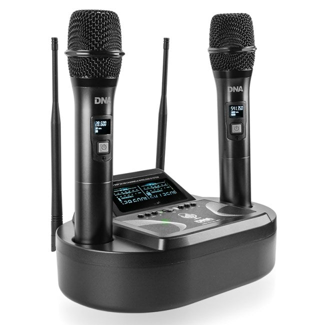 UMA VOCAL SET Dual Wireless Set 2x Handheld Microphone + Receiver with Charging Station