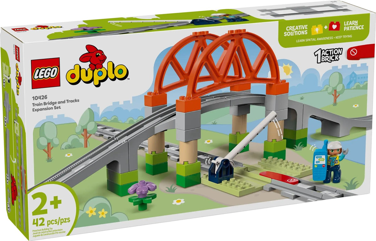 LEGO DUPLO TOWN Train Bridge and Railway Tracks Expansion Set 10426