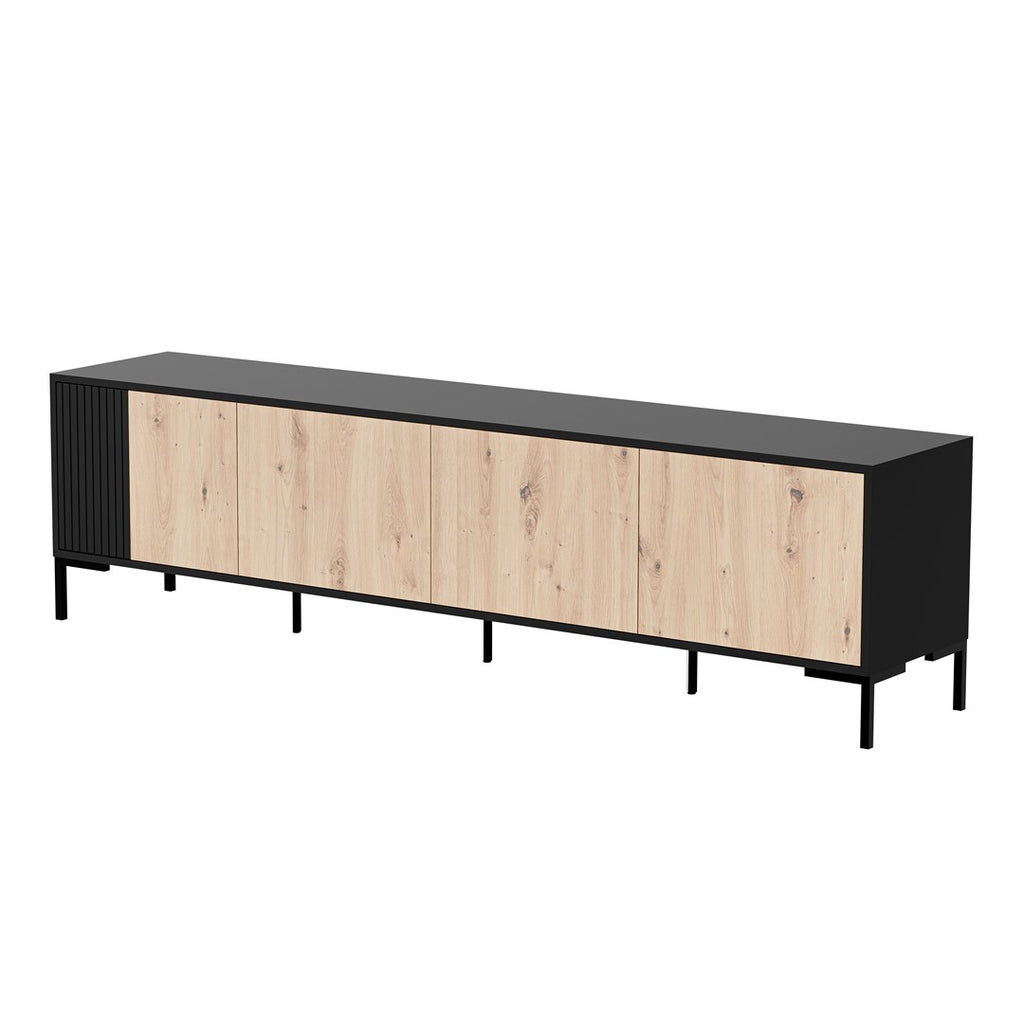 Cama MERCI RTV Cabinet 200x40x54 Black/Oak Artisan