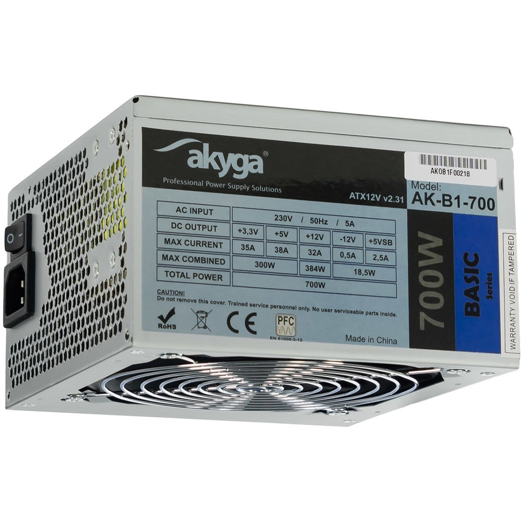 Akyga AK-B1-700 700W Power Supply - 20+4 pin ATX