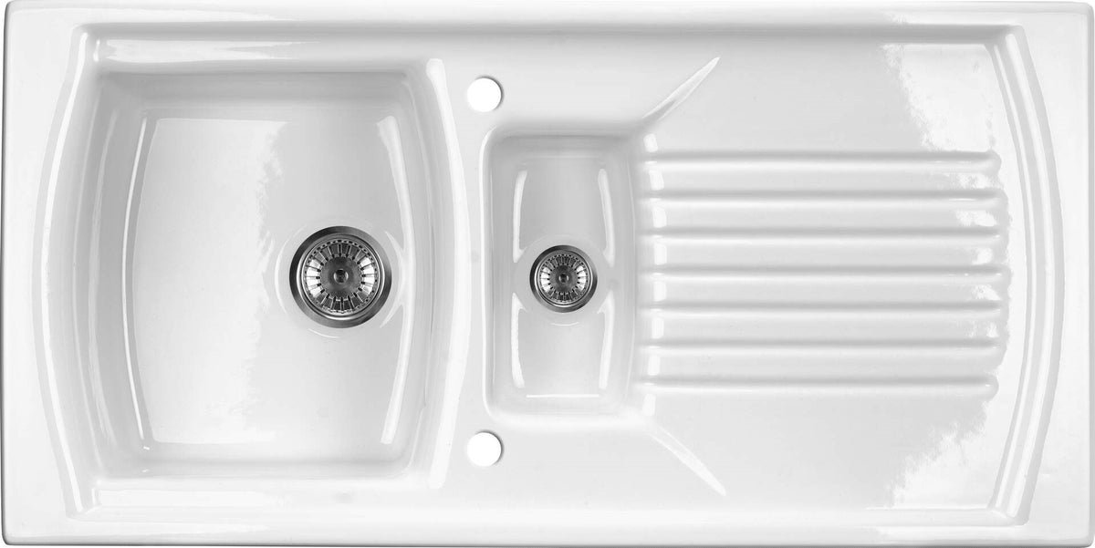 Deante 1.5-Bowl Ceramic Sink with Drainer 100x50cm