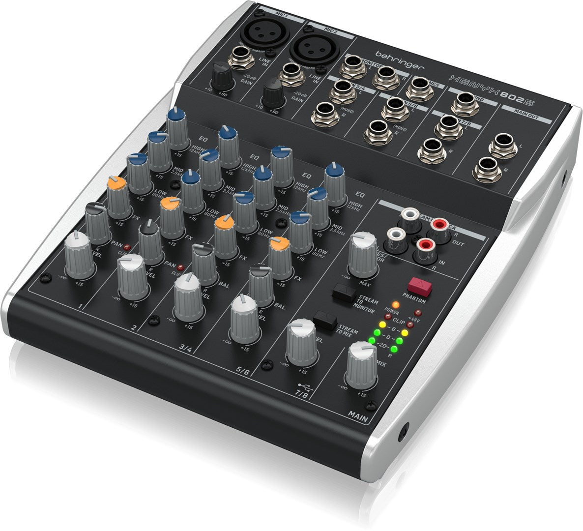 Behringer Xenyx 802S Mixer 2 Channels Black Silver