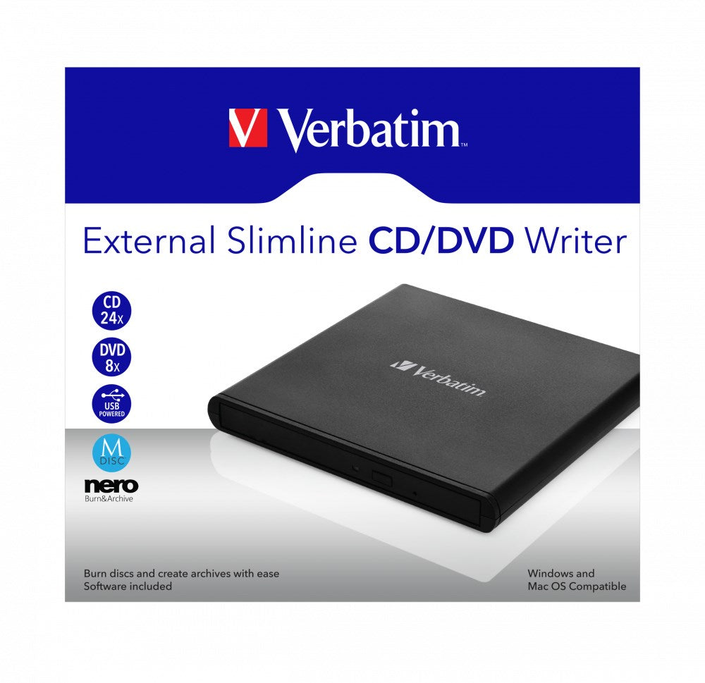 Verbatim External Drive - DVD+/-RW/ DVD-RAM - 8x/8x/5x - USB 2.0 USB2.0