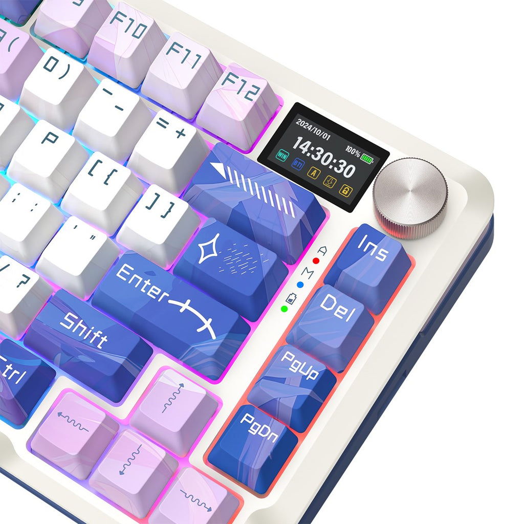 REDRAGON K708AK-RGB-PRO FLEKACT keyboard USB + RF Wireless + Bluetooth White